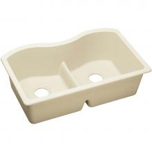 Elkay ELXULB3322PA0 - Elkay Quartz Luxe 33'' x 20'' x 9-1/2'', Equal Double Bowl Undermoun