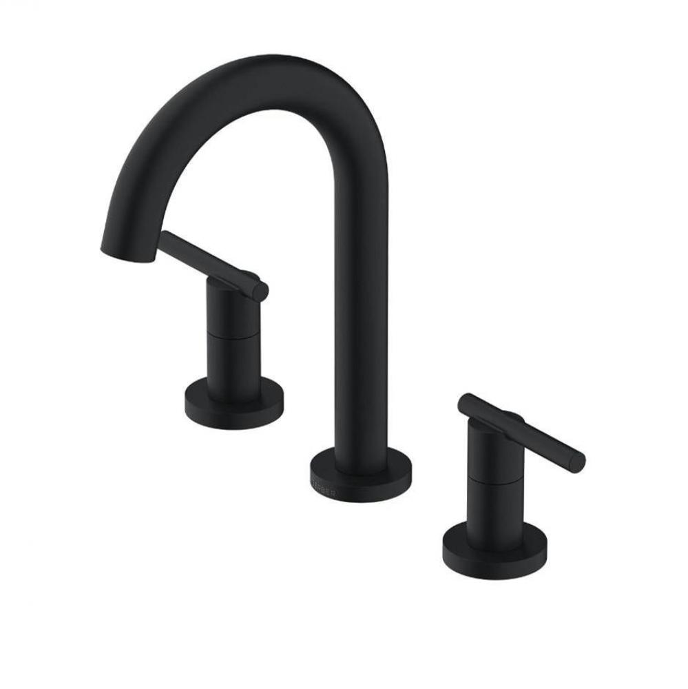 Parma Trim Line 2H Widespread Lavatory Faucet w/ Metal Touch Down Drain 1.2gpm Satin Black