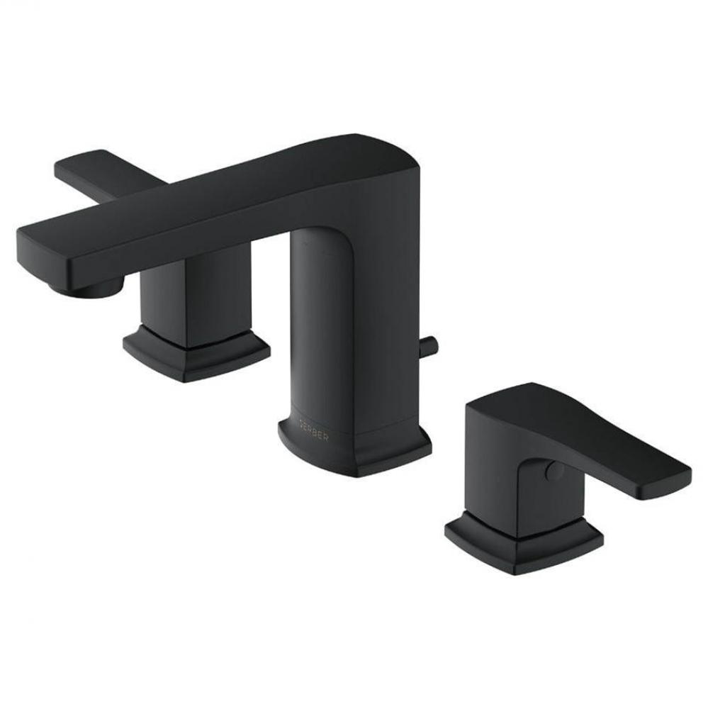 Tribune 2H Widespread Lavatory Faucet w/ 50/50 Pop-Up Drain 1.2 Satin Black