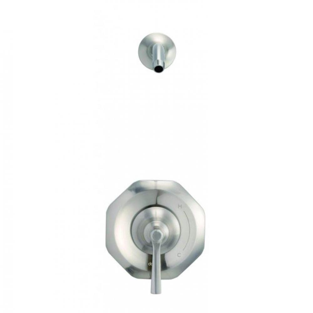 Draper 1H Shower Only Trim Kit And Treysta Cartridge Less Showerhead Brushed Nickel