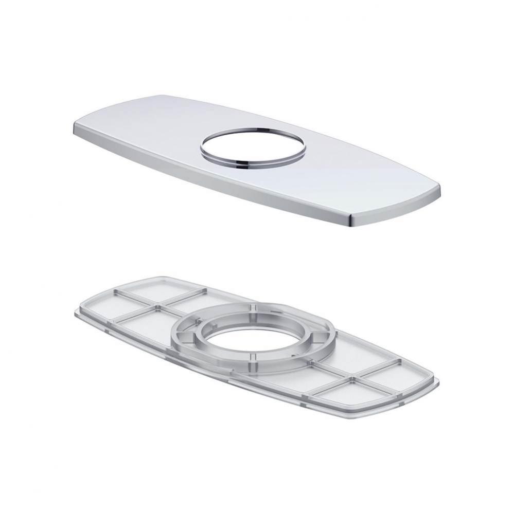 Soft Square Cover Plate Assembly for 4&apos;&apos; Centerset Lavatory Faucet Chrome