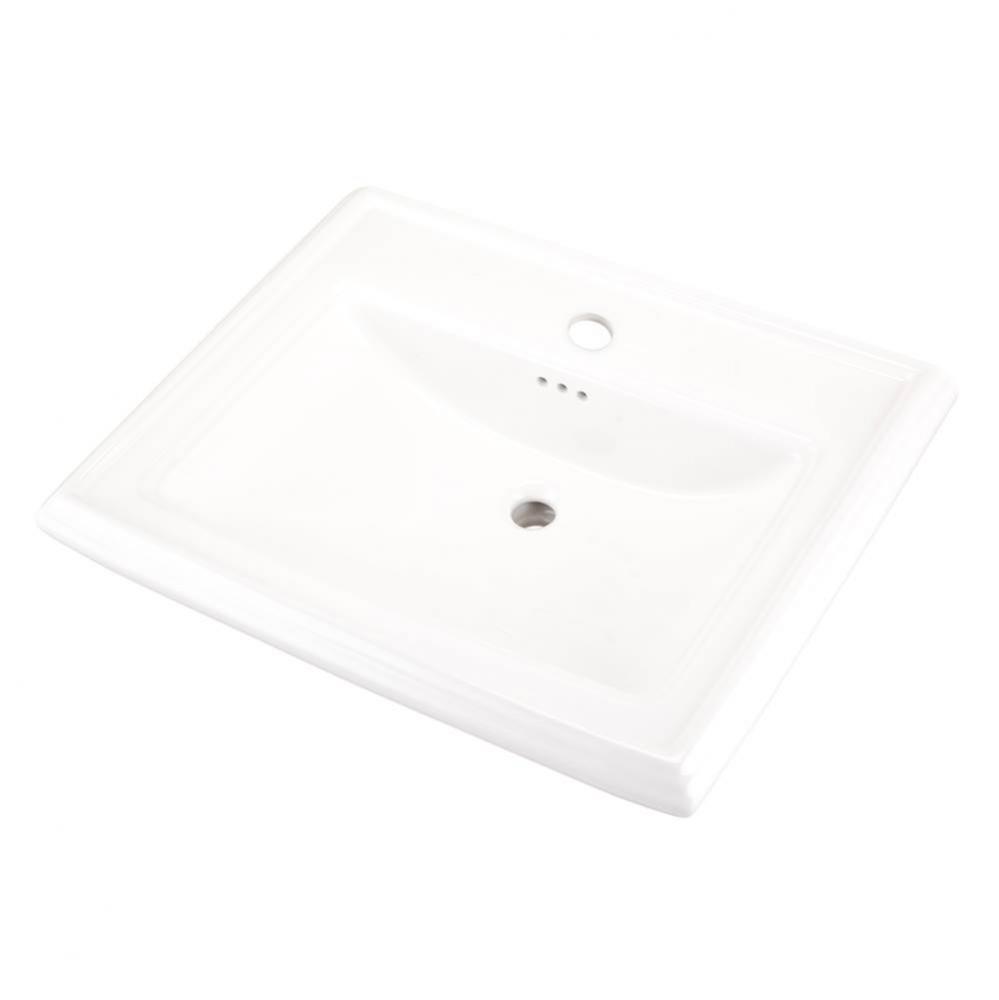 Logan Square Standard Ped Lav 27.38&apos;&apos;x21.25&apos;&apos; Single Hole White