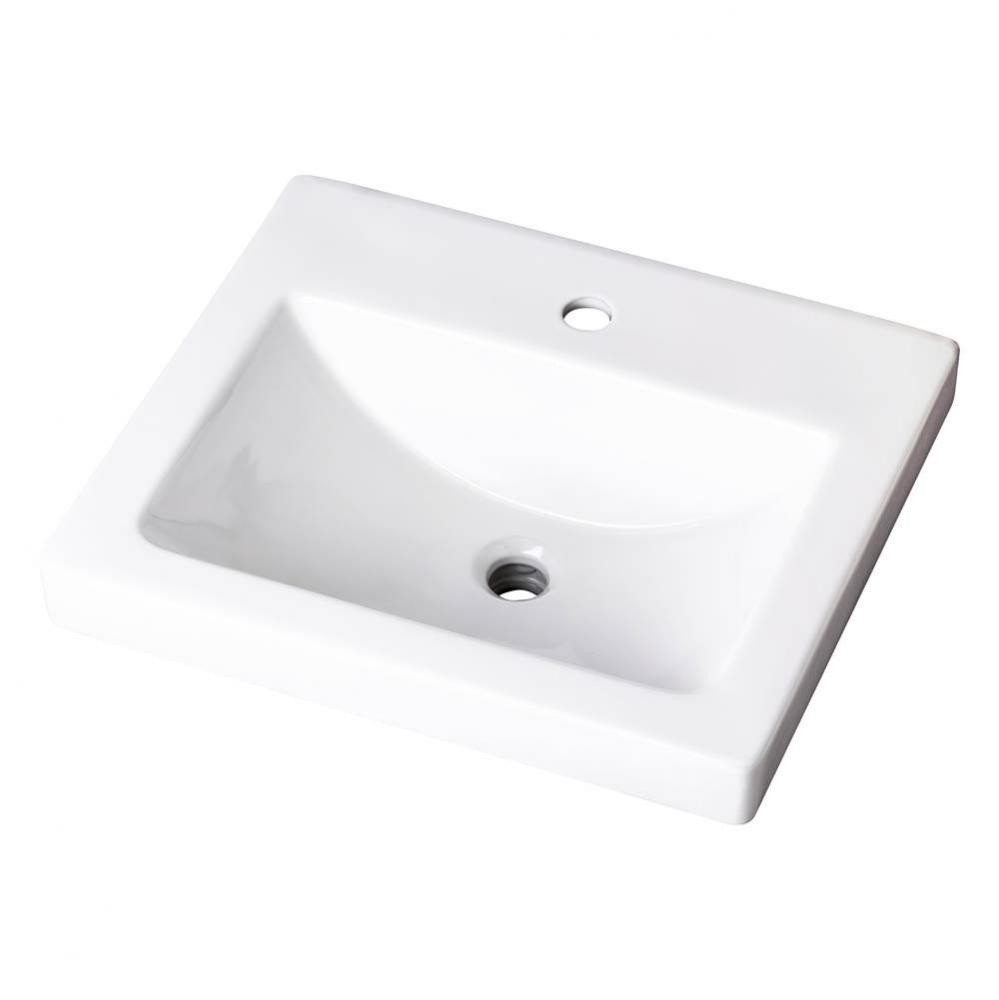 Wicker Park Countertop Lavatory 22-1/16&apos;&apos;x17-3/4&apos;&apos; Rectangle with U-Shaped Bas