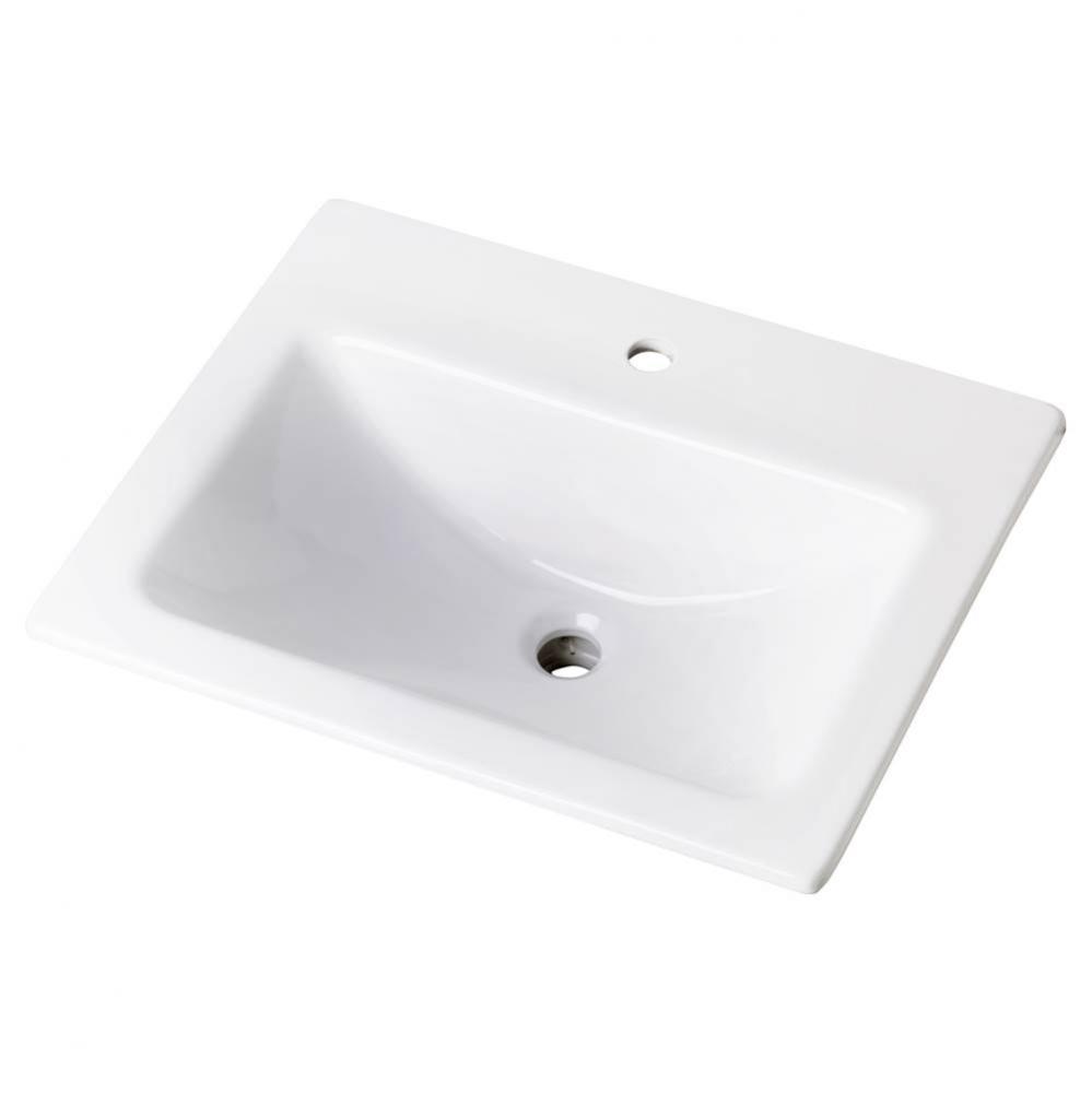 Wicker Park Countertop Lavatory 20-7/8&apos;&apos;x17-3/4&apos;&apos; Rectangle with U-Shaped Basi