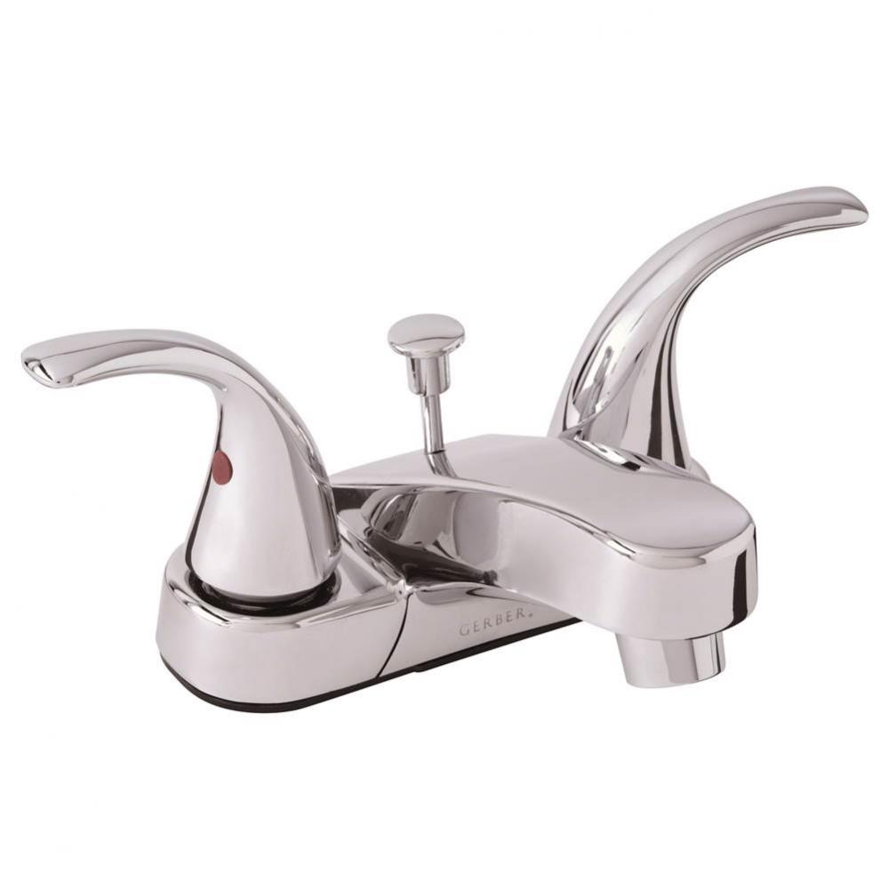 Maxwell SE 2H Centerset Lavatory Faucet w/ Metal Lever Handles &amp; Metal Pop-Up Drain 1.2gpm Chr