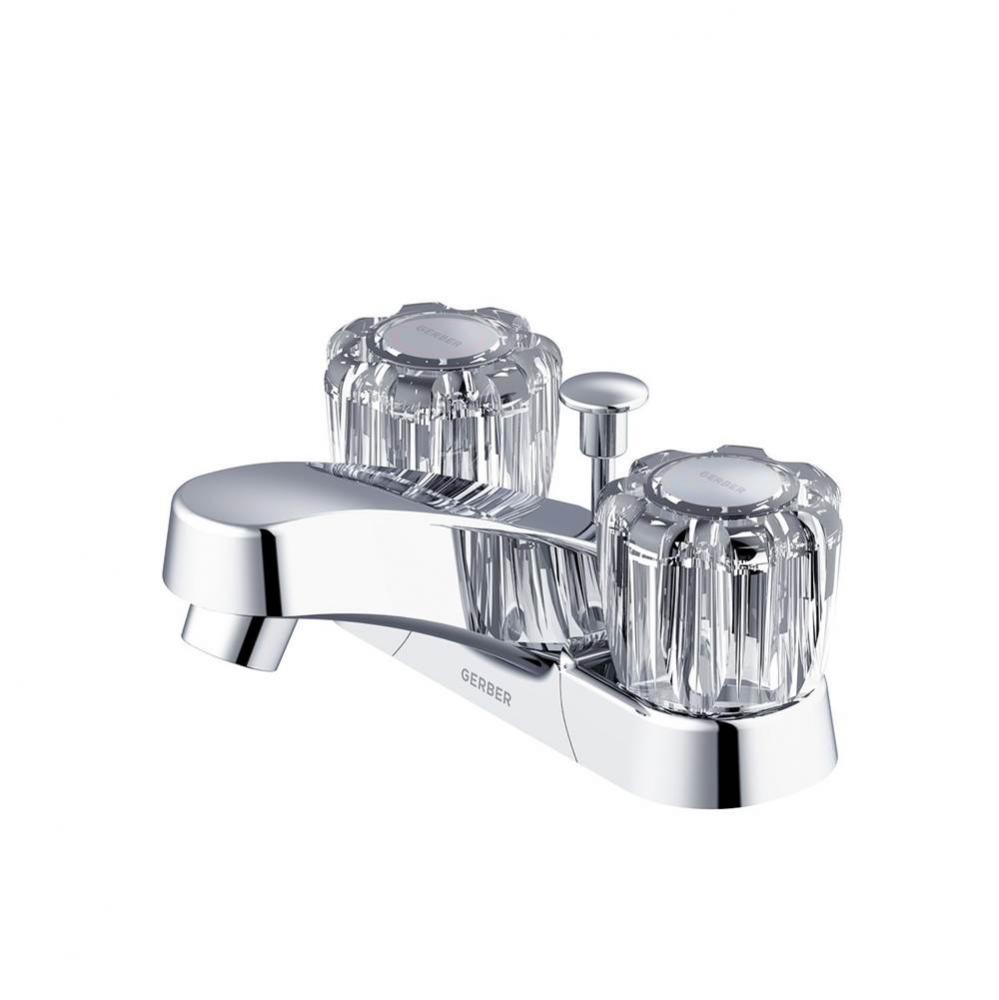 Maxwell SE 2H Centerset Lavatory Faucet w/ Acrylic Handles &amp; Metal Pop-Up Drain 1.2gpm Chrome