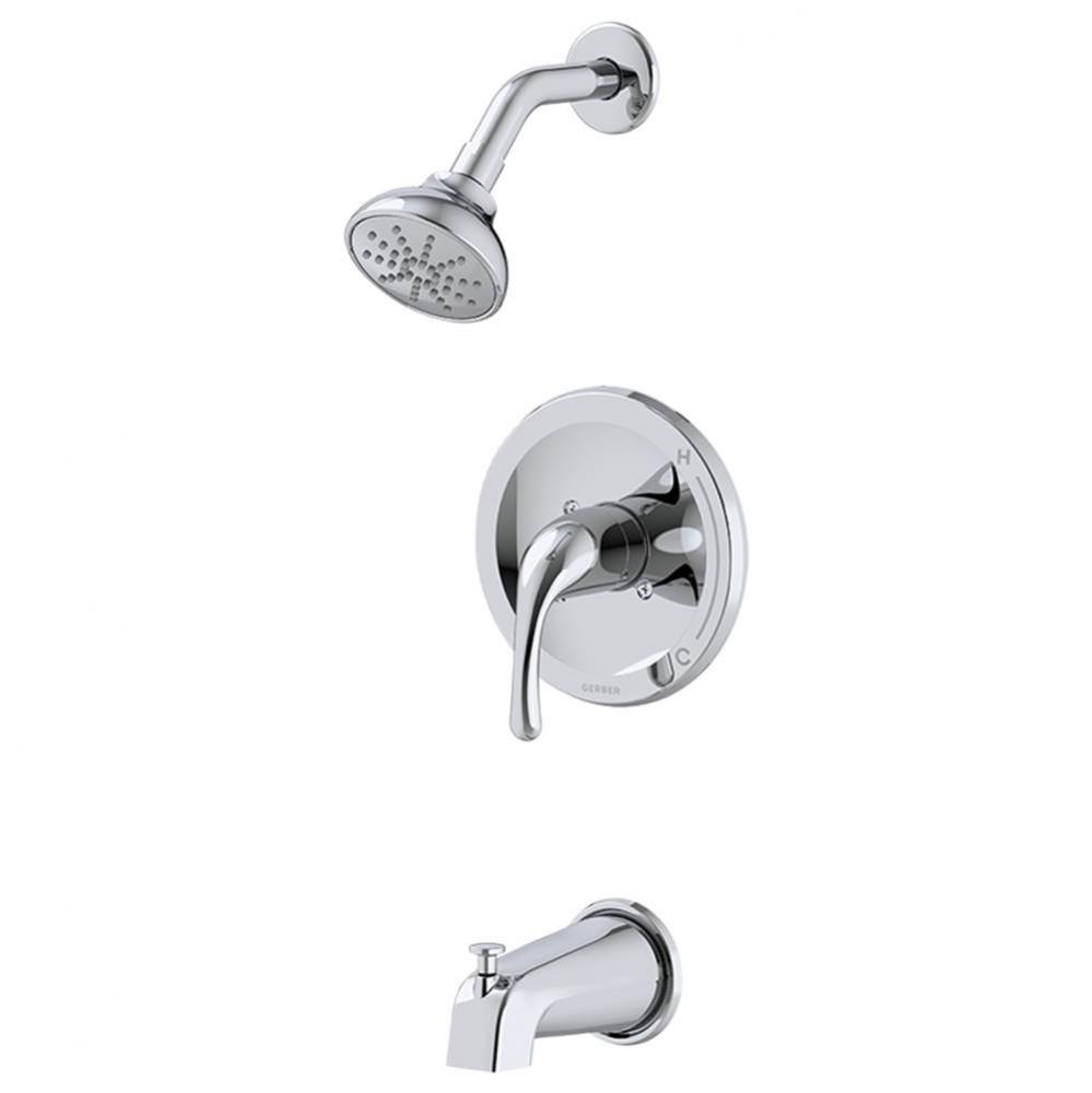 Maxwell 1H Tub &amp; Shower Trim Kit &amp; Treysta Cartridge w/Diverter on Spout 1.75gpm Chrome