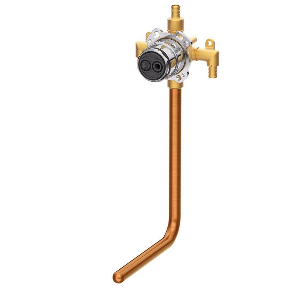 Treysta Tub &amp; Shower Valve- Vertical Inputs WITHOUT Stops WITH Stub-Out- Crimp Pex