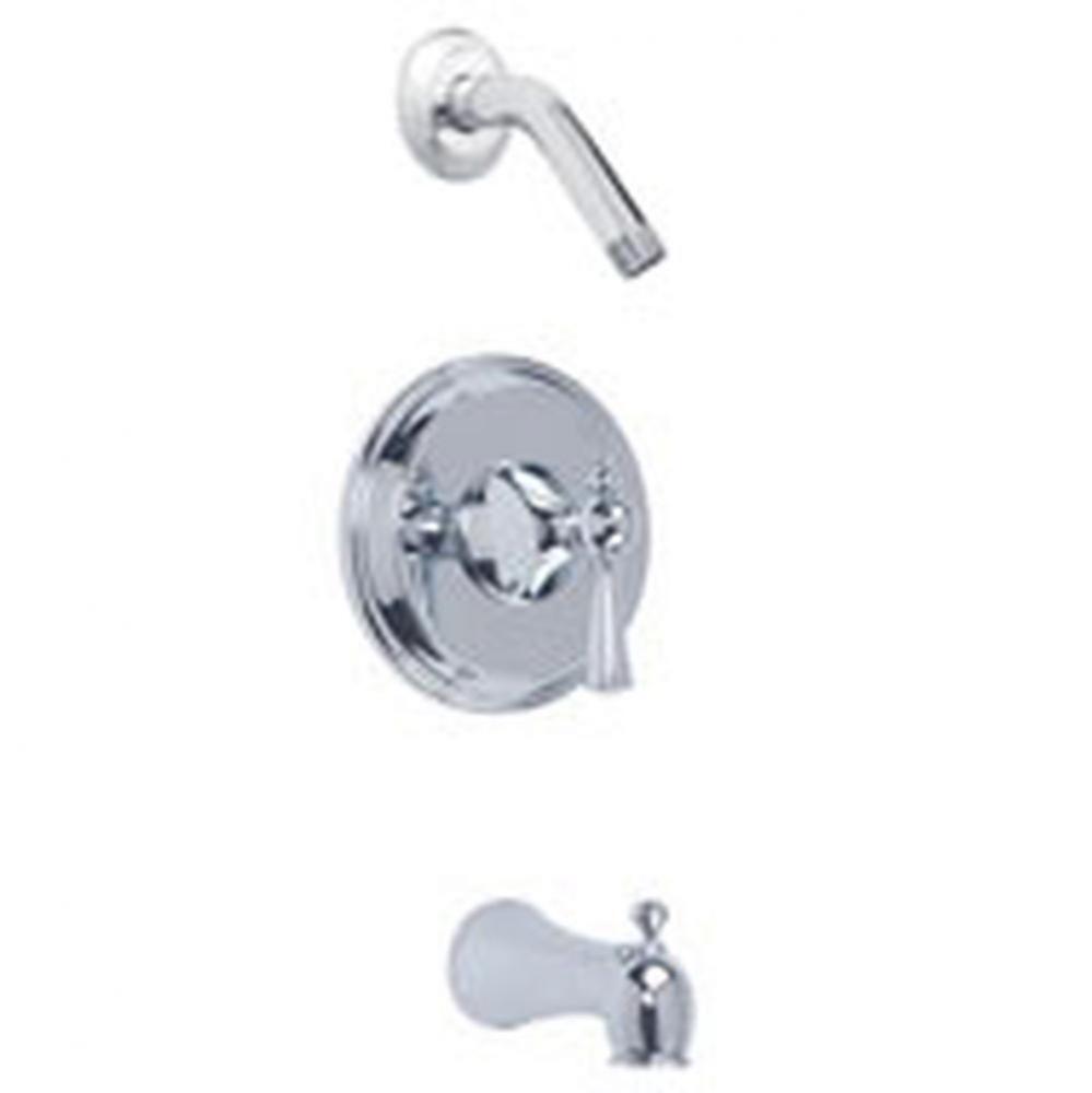 Brianne 1H Tub And Shower Trim Kit W/ Diverter On Spout Less Showerhead Chrome