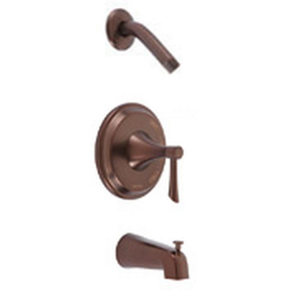 Riverdale 1H Tub &amp; Shower Trim Kit w/ Diverter on Spout Less Showerhead Oil Rubbed Bronze