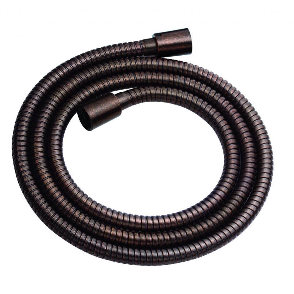 72&apos;&apos; All Metal Interlock Shower Hose w/ Brass Conicals Tumbled Bronze