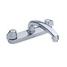 Gerber Plumbing G0042416 - Gerber Classics 2H Kitchen Faucet Deck Plate Mounted w/ Metal Handles & Cast Brass Spout 1.75g