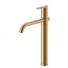 Gerber Plumbing D225158BB - Parma 1H Vessel Filler Single Hole Mount w/ Metal Grid Strainer 1.2gpm Brushed Bronze