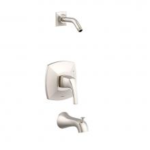 Gerber Plumbing D500018LSBNTC - Vaughn 1H Tub & Shower Trim Kit & Treysta Cartridge Less Showerhead Brushed Nickel