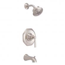 Gerber Plumbing D502028BNTC - Draper 1H Tub & Shower Trim Kit & Treysta Cartridge 2.0gpm Brushed Nickel