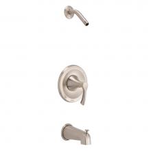 Gerber Plumbing D510022LSBNTC - Antioch 1H Tub & Shower Trim Kit & Treysta Cartridge w/ Diverter on Spout Less Showerhead