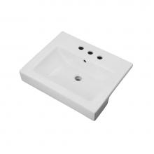 Gerber Plumbing G0012825 - Wicker Park Semi-Recessed Lav 4'' Hole White