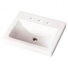 Gerber Plumbing G0012899 - Wicker Park Countertop Lavatory 22-1/16¿X17-3/4'' Rectangle With U-Shaped Basin - 8