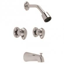 Gerber Plumbing G005842082 - Gerber Hardwater Two Handle Sliding Sleeve Escutcheon Tub & Shower Fitting with Slip Diverter