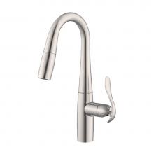 Gerber Plumbing D150612SS - Selene 1H Pull-Down Prep Faucet w/ Snapback 1.75gpm Stainless Steel