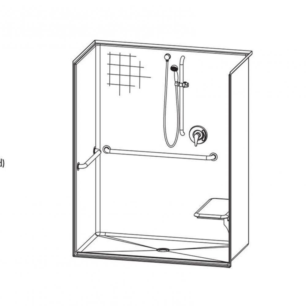 1623BFSTDMA Alcove Shower