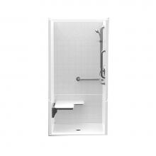 Aquatic AC003583-X2LB-WH - F1364P 36 x 36 AcrylX Alcove Center Drain Four-Piece Shower in White