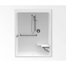 Aquatic AC003580-XADANS-WH - 6036CFS Alcove Shower