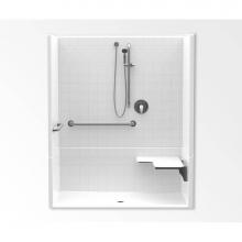 Aquatic AC003585-X2LBSVBHHL-WH - F1604P Alcove Shower