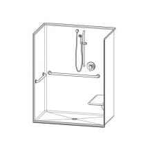 Aquatic AC003671-X2LB-WH - 1603BFSDMA Alcove Shower