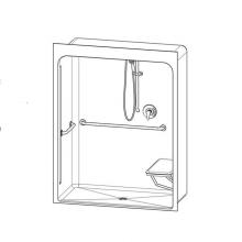 Aquatic AC003670-XMAR-WH - 6030BFSCMA Alcove Shower