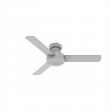 Hunter 52404 - Hunter 44 inch Presto Dove Grey Low Profile Ceiling Fan and Wall Control