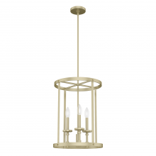 Hunter 19697 - Hunter Briargrove Modern Brass 3 Light Chandelier Ceiling Light Fixture