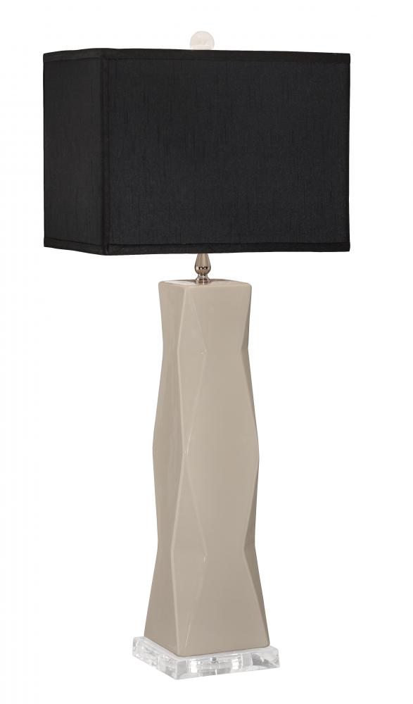 Geo - Ivory - Black Rectangle Shade