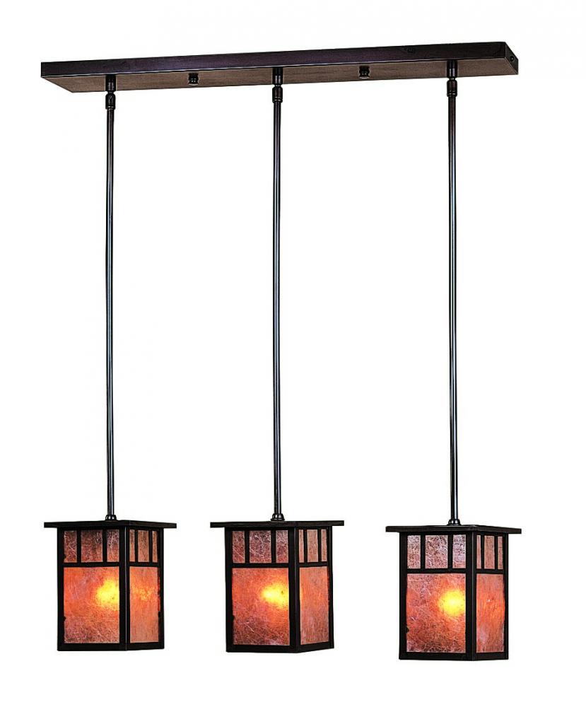 4&#34; huntington 3 light in-line, without overlay (empty)