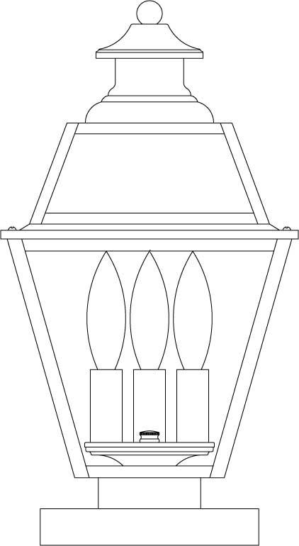 8&#34; inverness column mount with glass roof