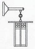 Arroyo Craftsman GB-9SAF-BZ - 9" glasgow wall mount with straight arm