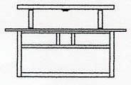 Arroyo Craftsman HCM-15DTGW-BK - 15&#34; huntington close to ceiling mount, double t-bar overlay