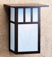 Arroyo Craftsman HS-12DTOF-BZ - 12" huntington sconce with roof and double t-bar overlay