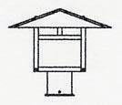 Arroyo Craftsman MP-12CLGW-AB - 12" monterey post mount with cloud lift overlay