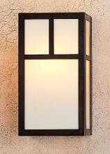 Arroyo Craftsman MS-12TTN-MB - 12" mission sconce with t-bar overlay