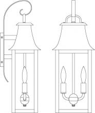 Arroyo Craftsman ORB-8CS-BZ - 8" orpington wall mount