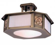 Arroyo Craftsman SCCM-15OF-BZ - 15" saint clair inverted semi-flush ceiling mount