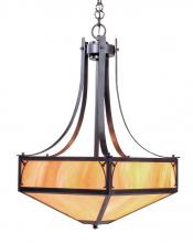 Arroyo Craftsman SGCH-20WO-BK - 20" saint george inverted chandelier