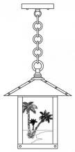 Arroyo Craftsman TRH-9PTGW-BZ - 9" timber ridge pendant with palm tree  filigree