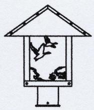 Arroyo Craftsman TRP-12GSM-BZ - 12" timber ridge post mount with goose filigree