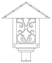 Arroyo Craftsman TRP-16ASM-RC - 16" timber ridge post mount with ashbury  filigree