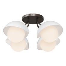 Hubbardton Forge 121375-SKT-05-02-GG0711 - Brooklyn 4-Light Single Shade Semi-Flush