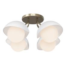  121375-SKT-84-02-GG0711 - Brooklyn 4-Light Single Shade Semi-Flush