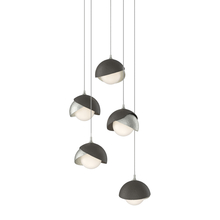 Hubbardton Forge 131125-SKT-LONG-85-07-GG0711 - Brooklyn 5-Light Double Shade Pendant