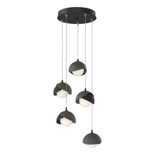 Hubbardton Forge 131125-SKT-STND-10-20-GG0711 - Brooklyn 5-Light Double Shade Pendant